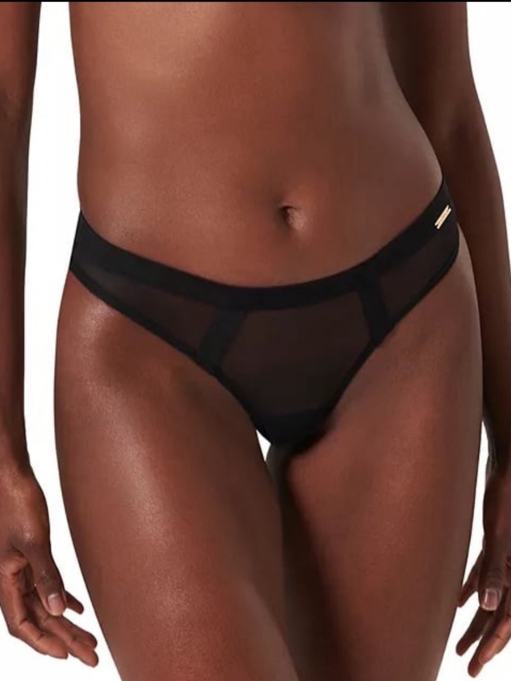 Bluebella Karolina Black Mesh Thong Lingerie XS NWT Sheer